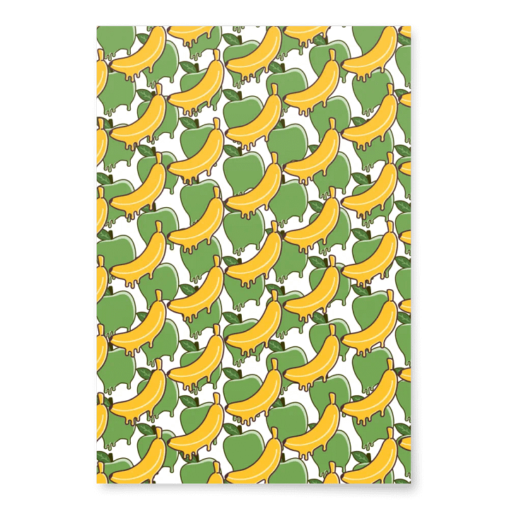 Apple and Bananas wrapping paper product image (1)