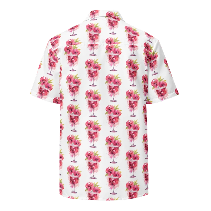 Hawaiin Style Shirt, Button Up, Unisex, Tropical Wine product image (2)