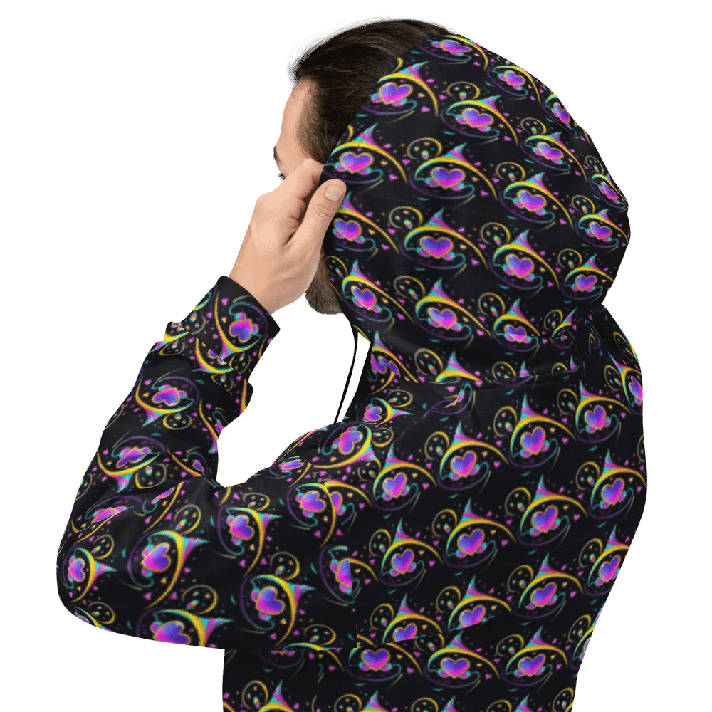 Valentines Heart All Over Print Hoodie product image (4)
