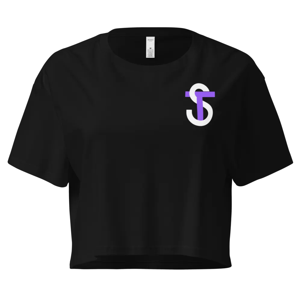 Monogram Purple/Wht Crop Top product image (1)