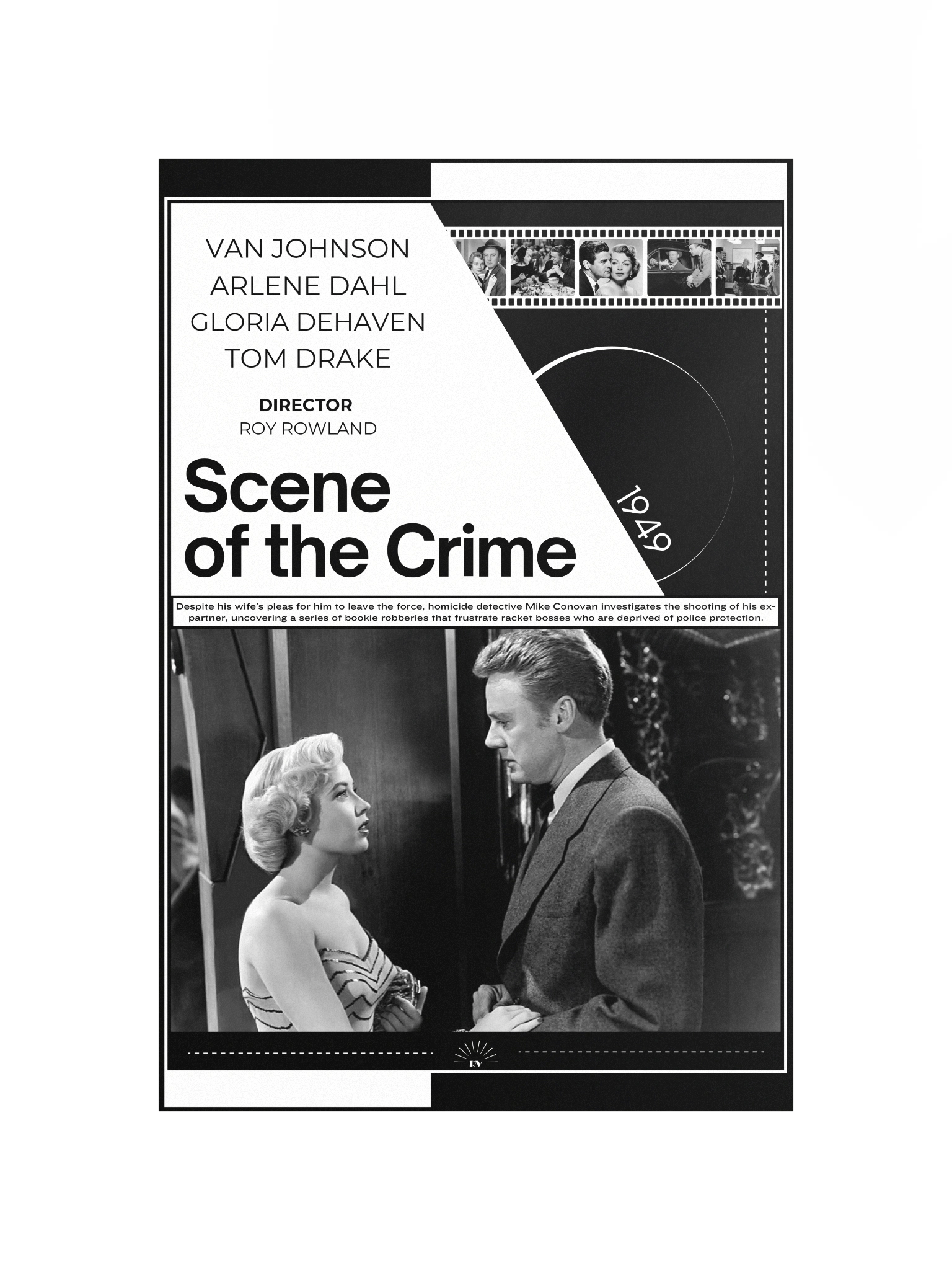 Scene of the Crime with Van Johnson, Arlene Dahl and Gloria DeHaven 1949 | Movie Poster | 12x18 Wall Art product image (4)