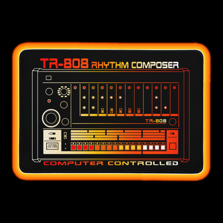 TR-808 - Desk Mat (Roland 808 Rhythm Composer Drum Machine) by Vintage Voltage product image (1)