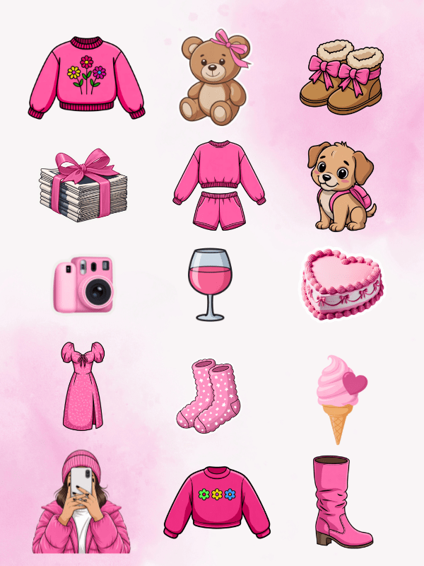 MRR/PLR Pink Valentine's Day Clipart product image (2)