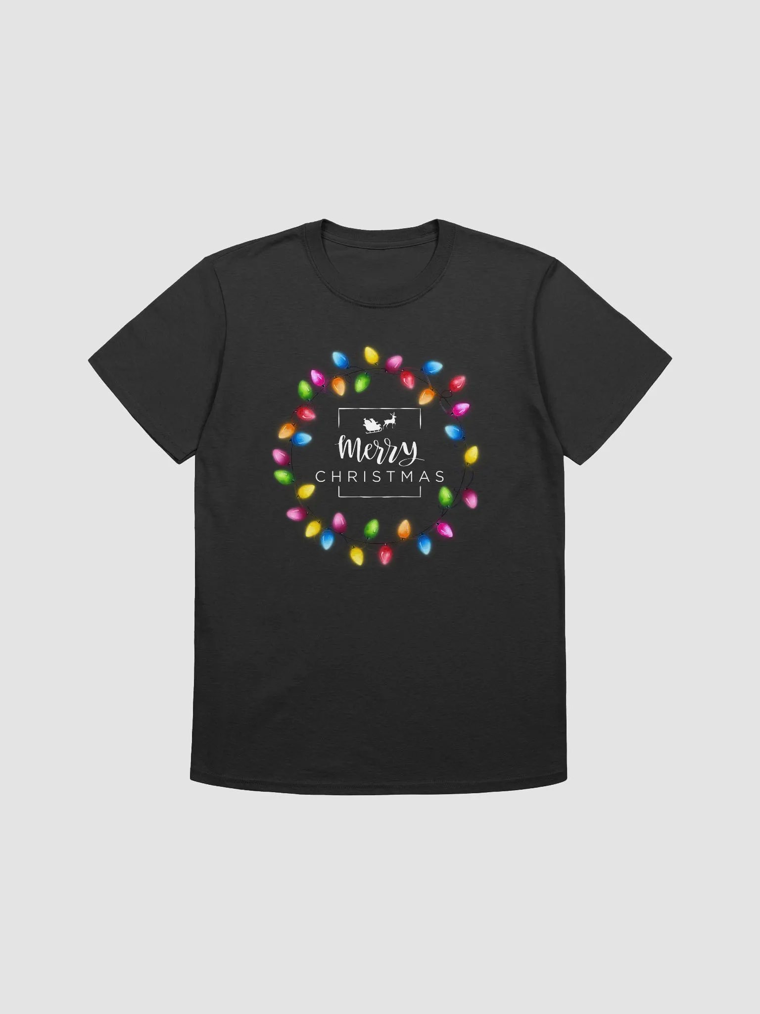 Merry Christmas Colorful Lights Unisex T-Shirt product image (1)