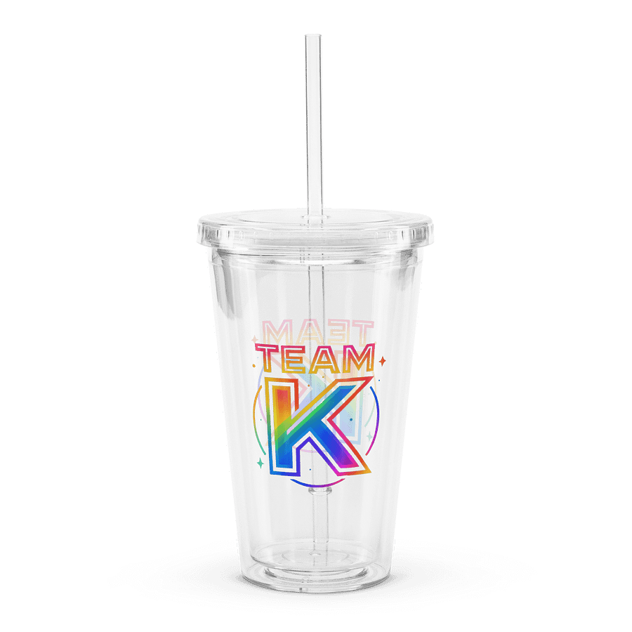 TEAM K Pride 1 Clear Plastic Tumbler product image (1)