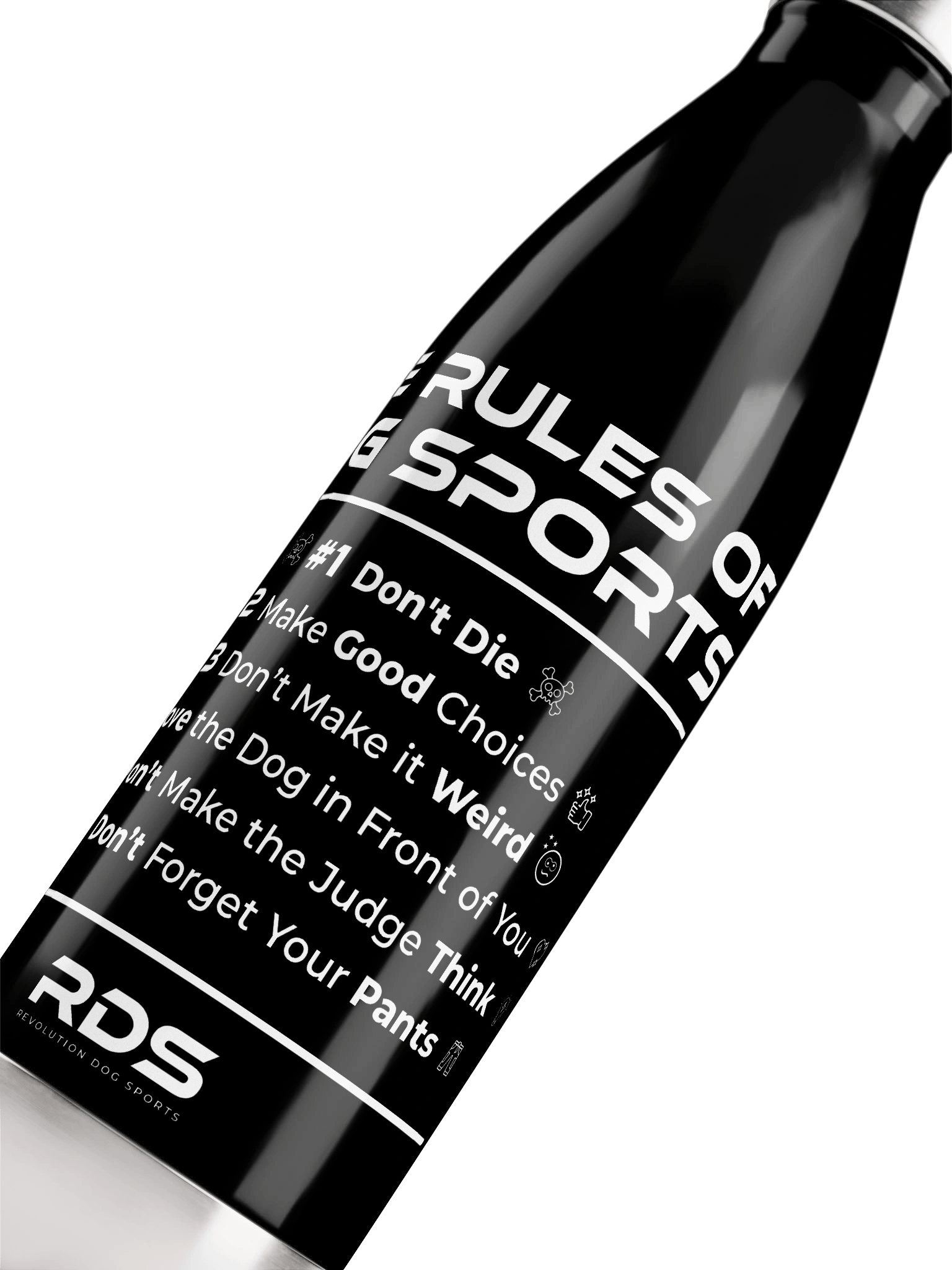 The Rules of Dog Sports Water Bottle product image (4)