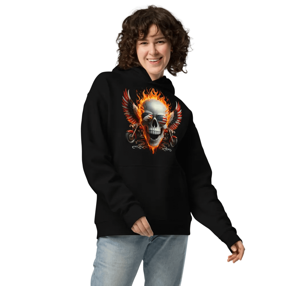 Rebellious Freedom Skull Oversized Hoodie #20 product image (3)