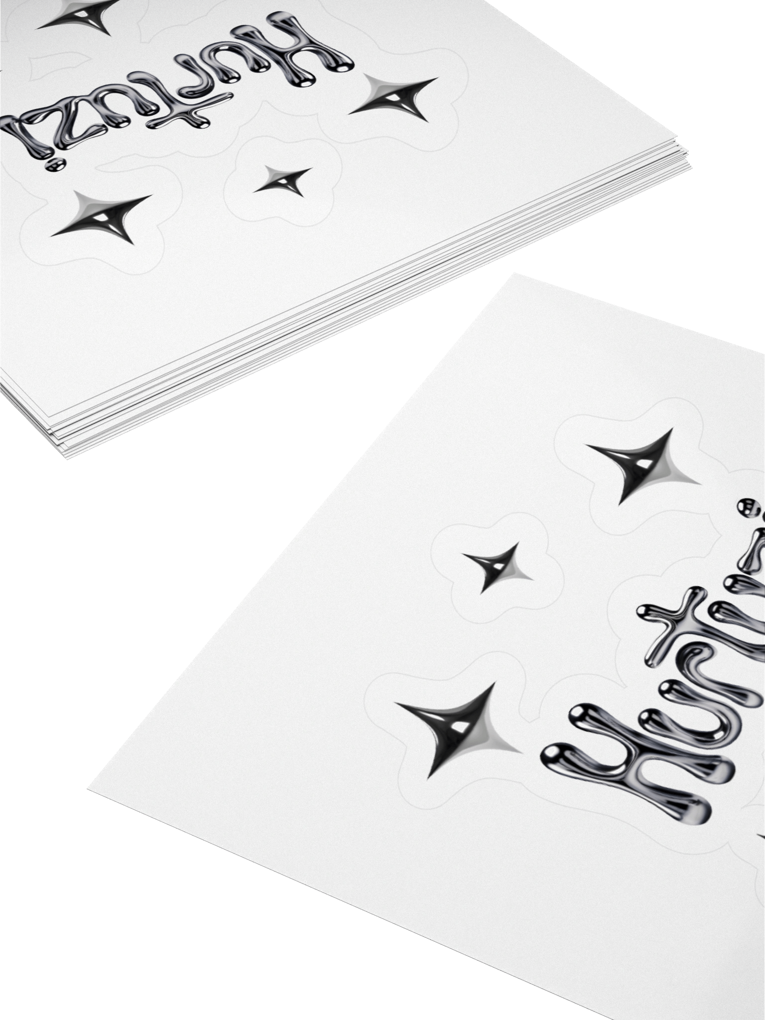 Liquid Chrome 'Hurtuzi' Kiss Cut Stickers product image (4)