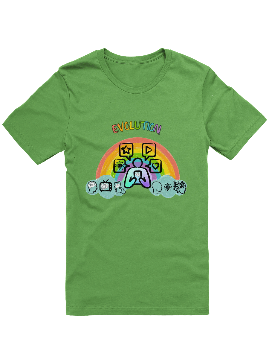 Tech Mind Evolution T-Shirt, Evo Art Rainbow-Inspired Design, Unisex Tee for AI Enthusiasts, Science Geeks, Futuristic Tech Lovers Gift product image (7)