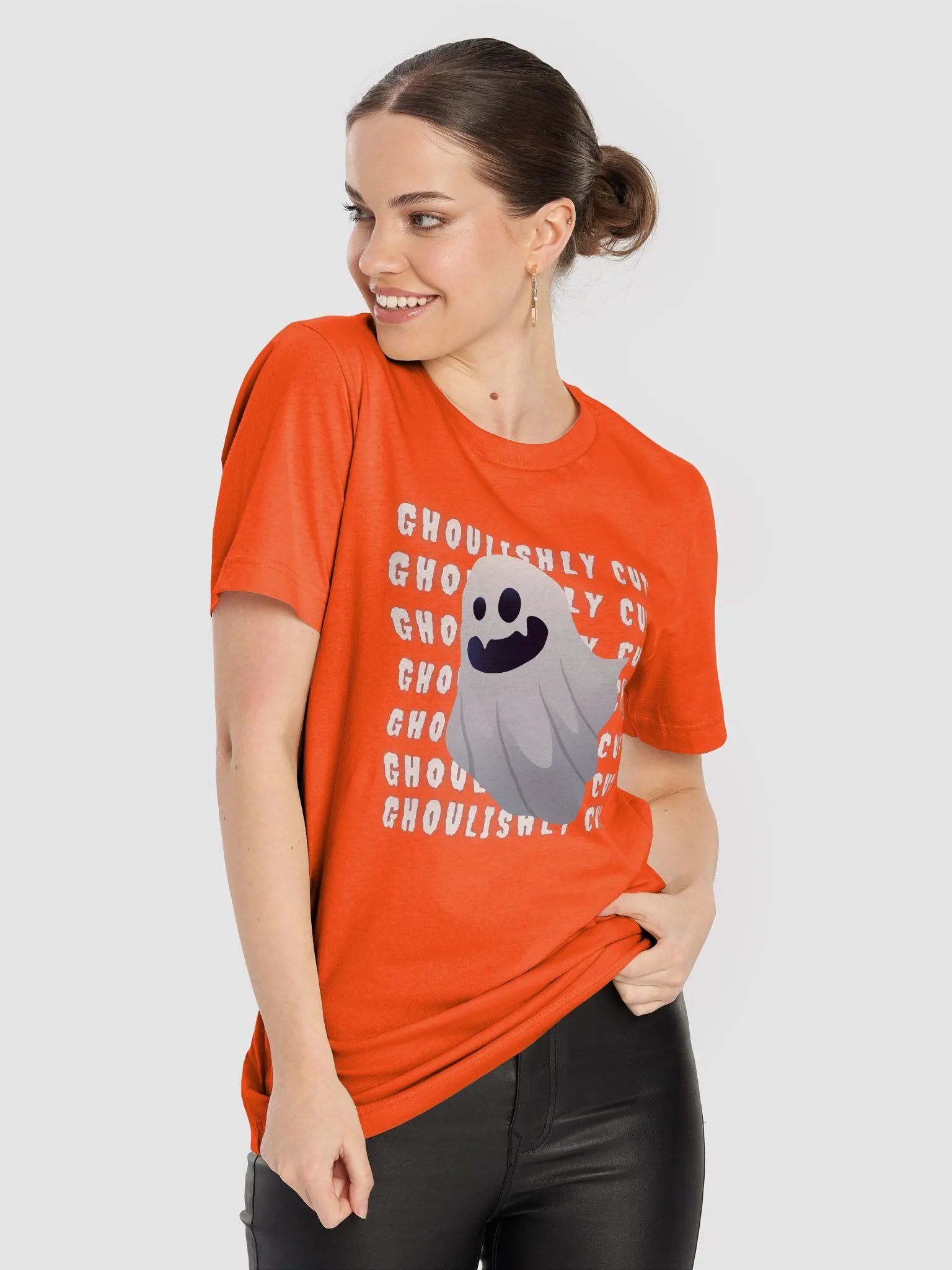 Ghoulishly Cute Cartoon Ghost T-Shirt product image (87)