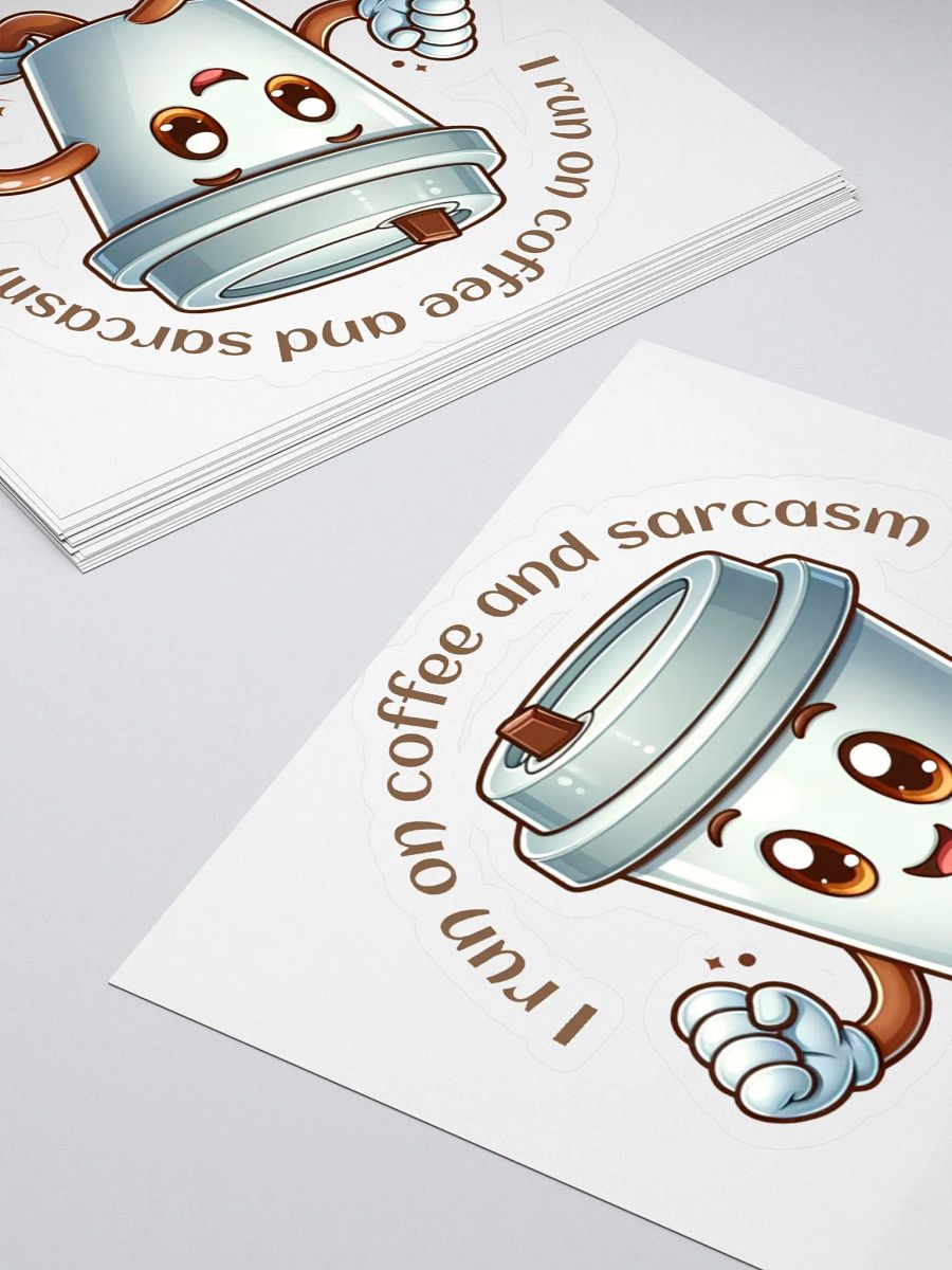 Caffeine Runner Kiss Cut Stickers product image (4)
