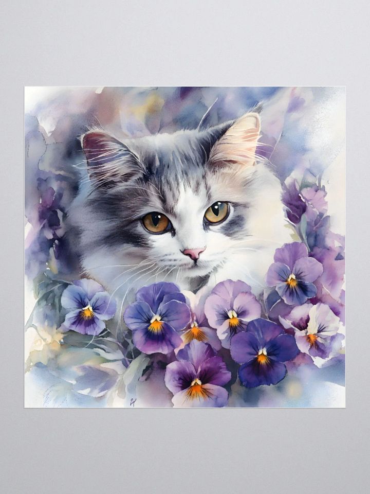 Pansy Cat Stickers product image (1)