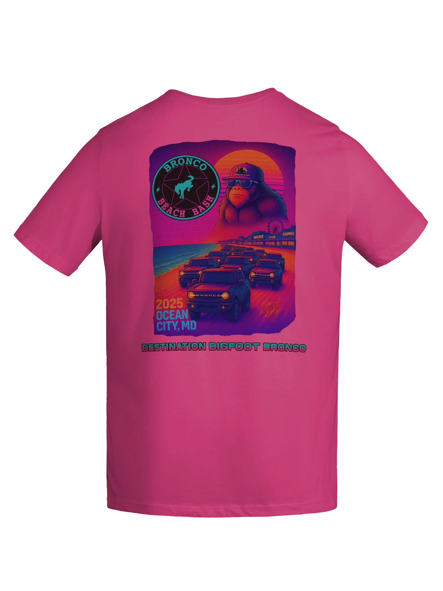2025 Bronco Beach Bash Ocean City / Destination Bigfoot Bronco Collab | Women's Relaxed Fit Bella + Canvas Supersoft T-Shirt (Multiple Colors Available) product image (136)