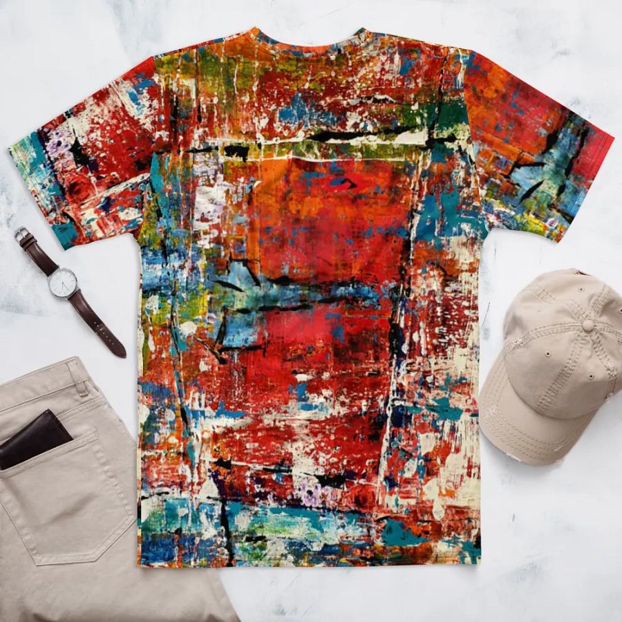 original abstract painting on all over printed tshirt product image (6)