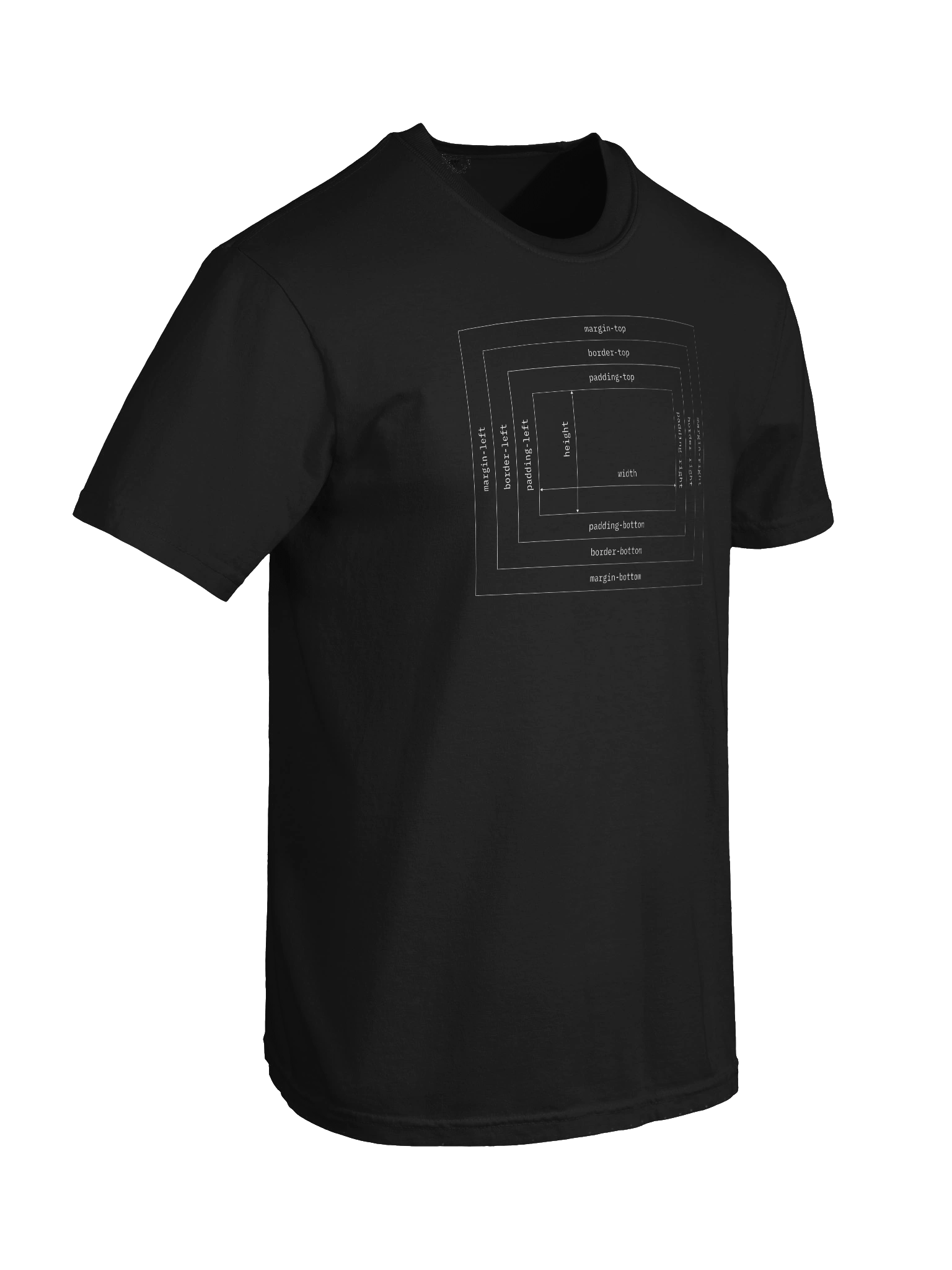 CSS box model monochrome t-shirt product image (45)