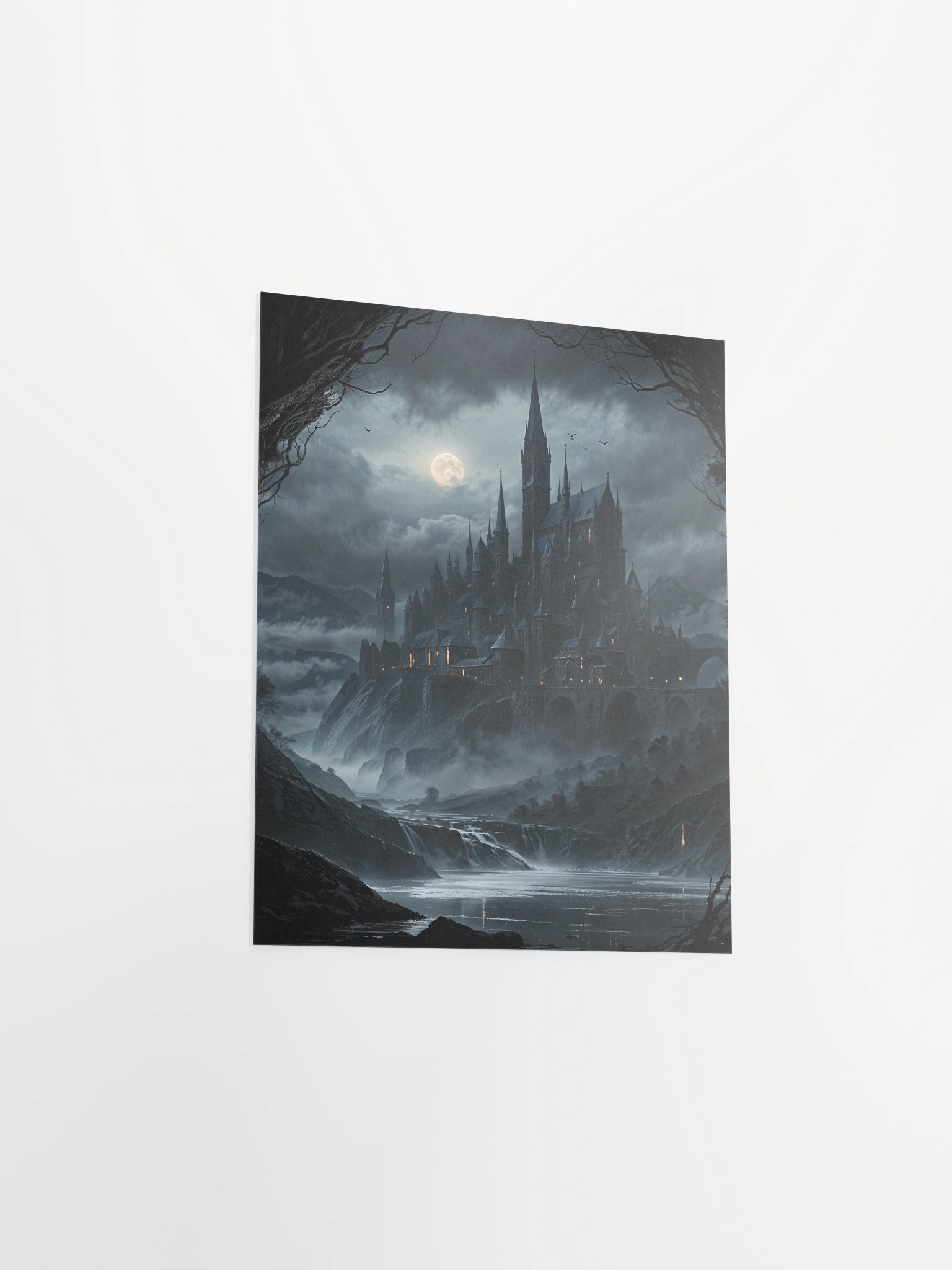 Moonrise Over Eldergloom Keep Matte Poster product image (21)