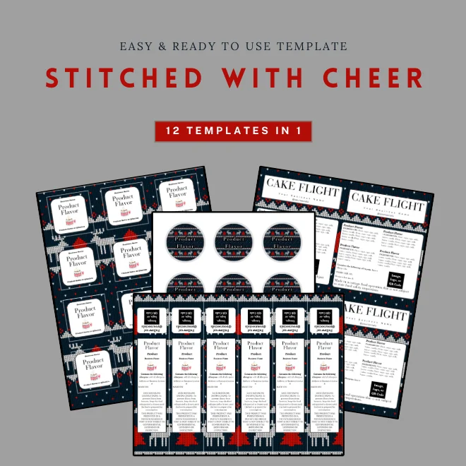Stitched with Cheer Label Templates Bundle product image (1)