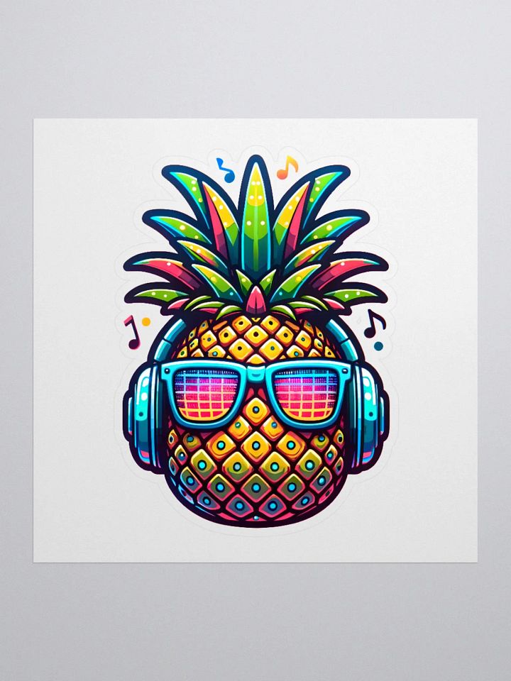 Raver Pineapple with Headphones Sticker product image (2)