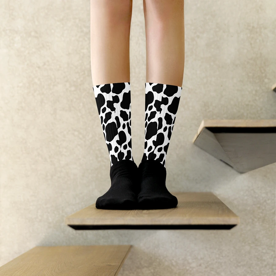 Cow Print Socks - Black & White product image (16)