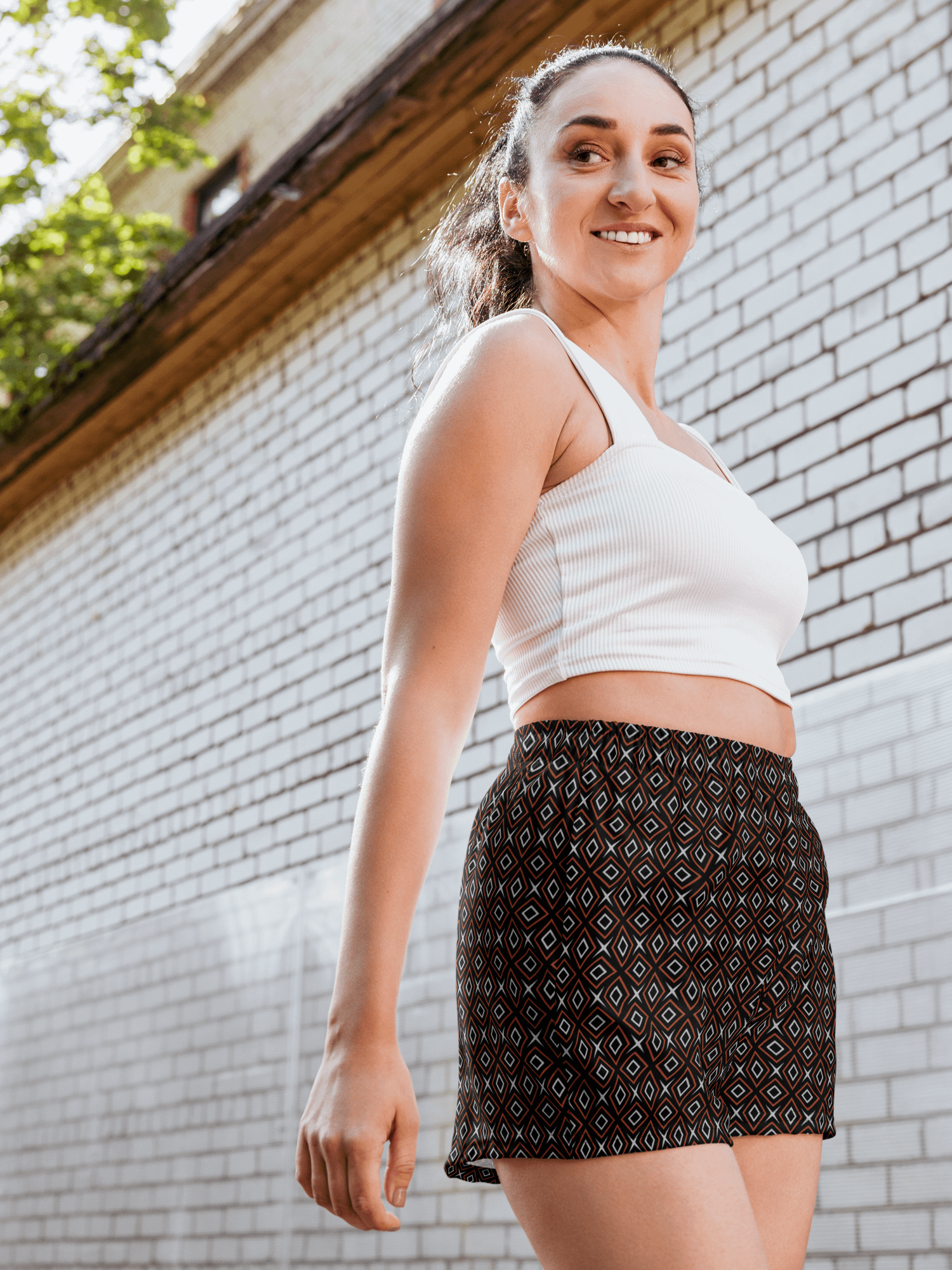 Diamond Dunes Geometric All Over Print Unisex Athletic Shorts product image (3)