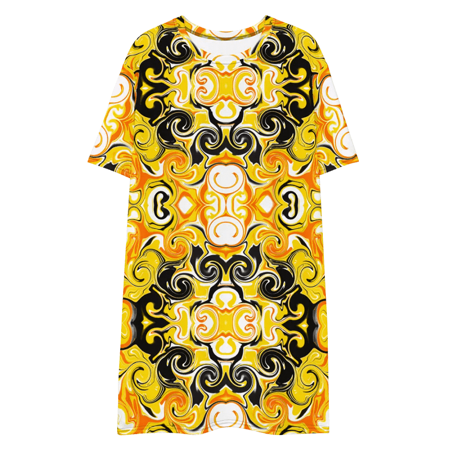 Yellow Baroque Luxe All-Over T-Shirt Dress product image (4)