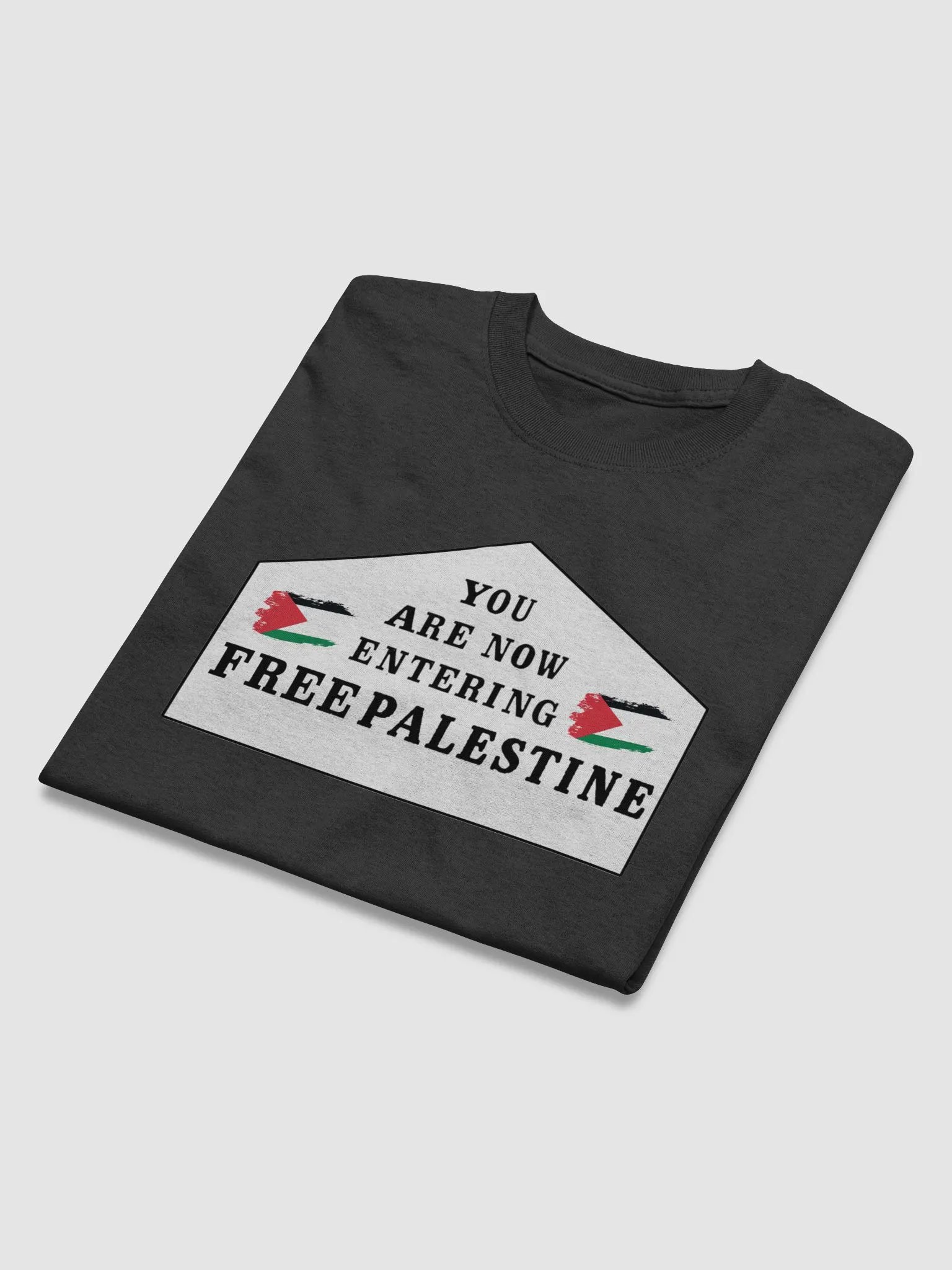 You Are Now Entering Free Palestine Classic T-Shirt [Fundraiser] product image (5)