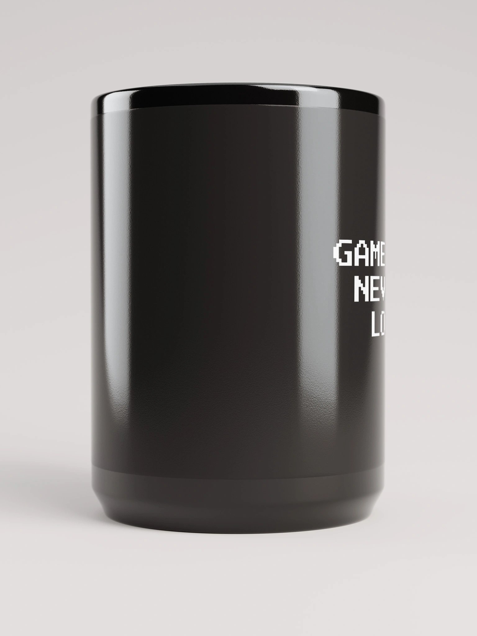 Gamers Never Look Up Black Glossy Mug product image (5)