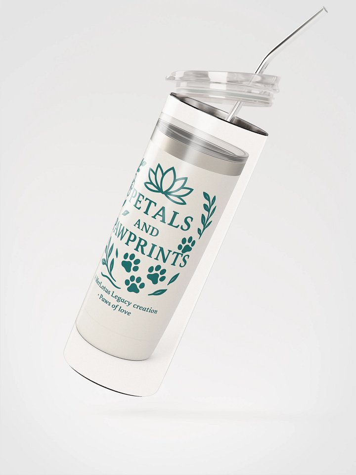 Petals and Pawprints Tumbler – Where love walks and resilience blooms. product image (2)