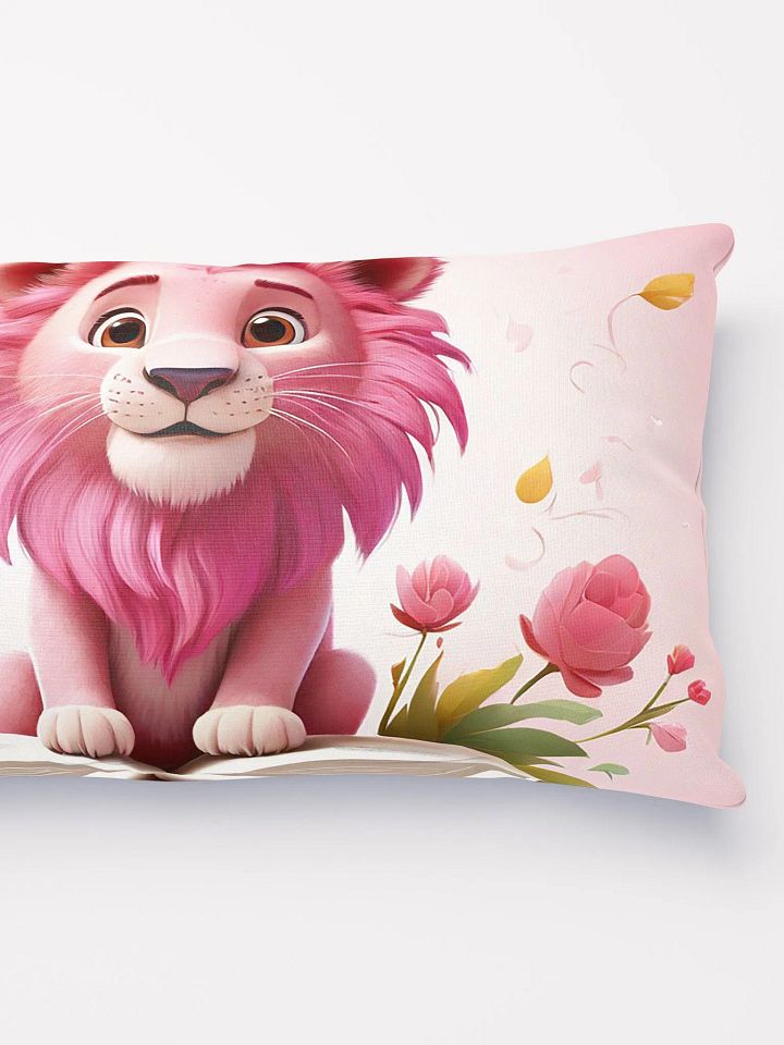 pink lion with flower and book product image (6)