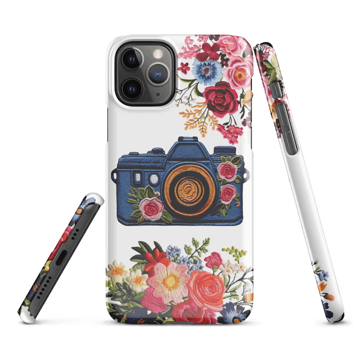 Flower Camera Embroided Look - Snap iPhone® Case product image (1)