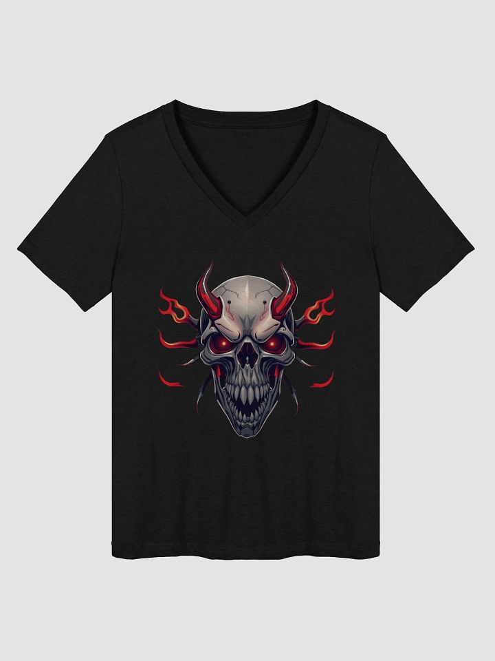 Cybernetic Skull V-Neck Tee Bella+Canvas (Women's) product image (1)