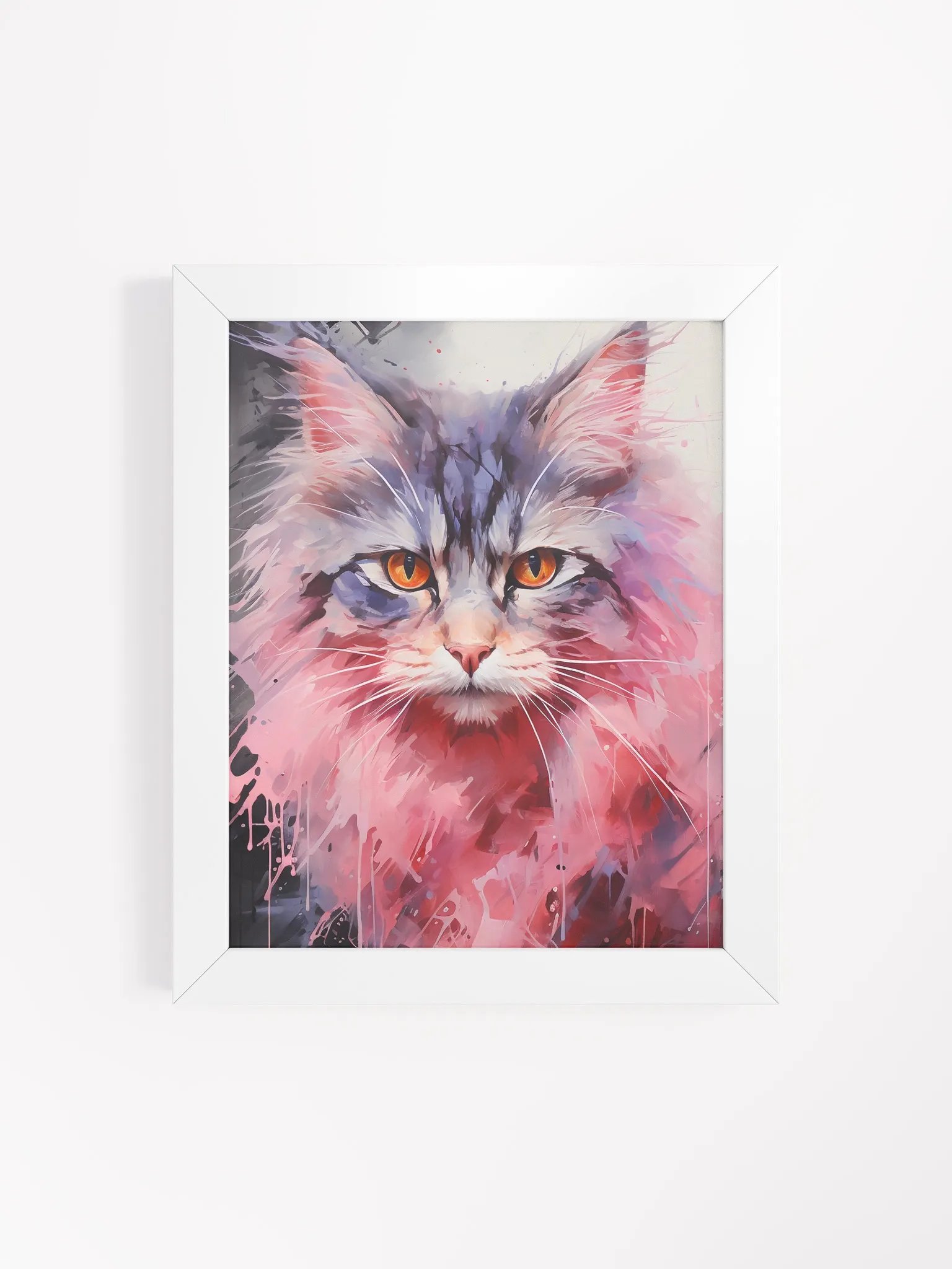 Vibrant Cat Splatter Art Poster product image (4)