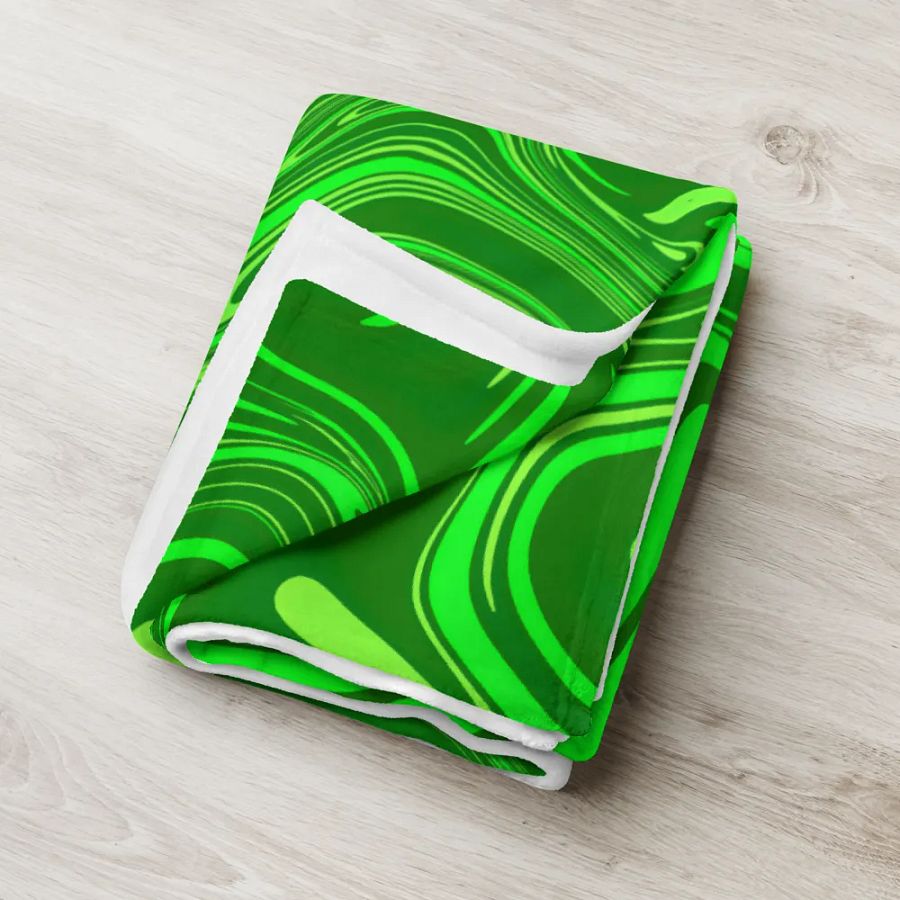 Throw Blanket - Different Shades of Green Digital Fluid Art product image (9)
