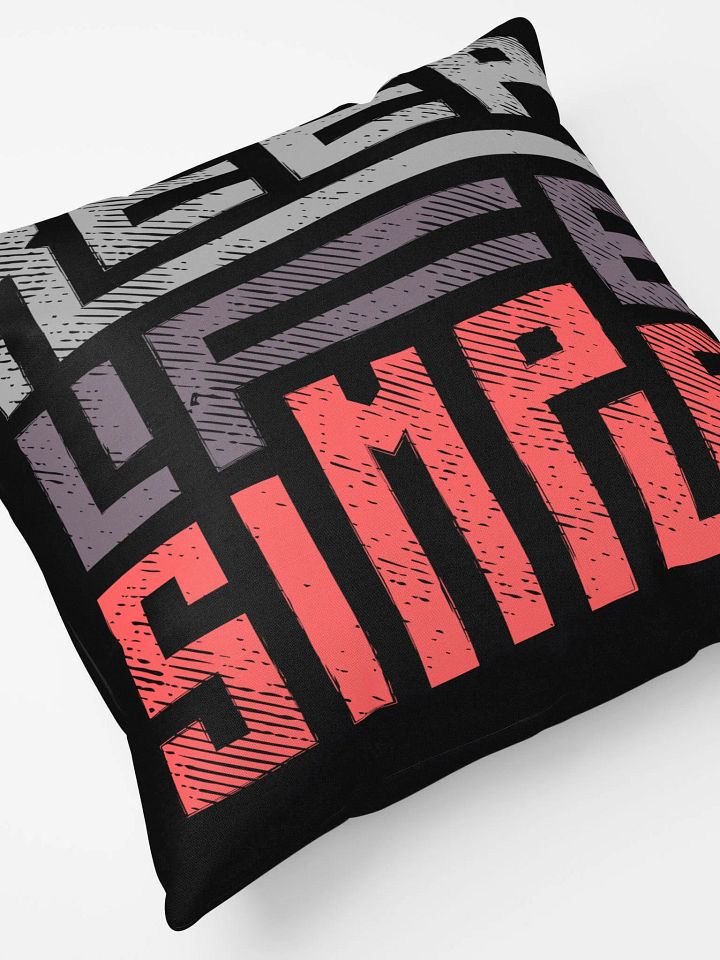 'Keep Life Simple' Black Pillow product image (2)