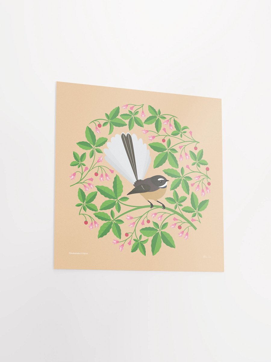 Fantail in Pūriri Unframed Wall Art product image (14)