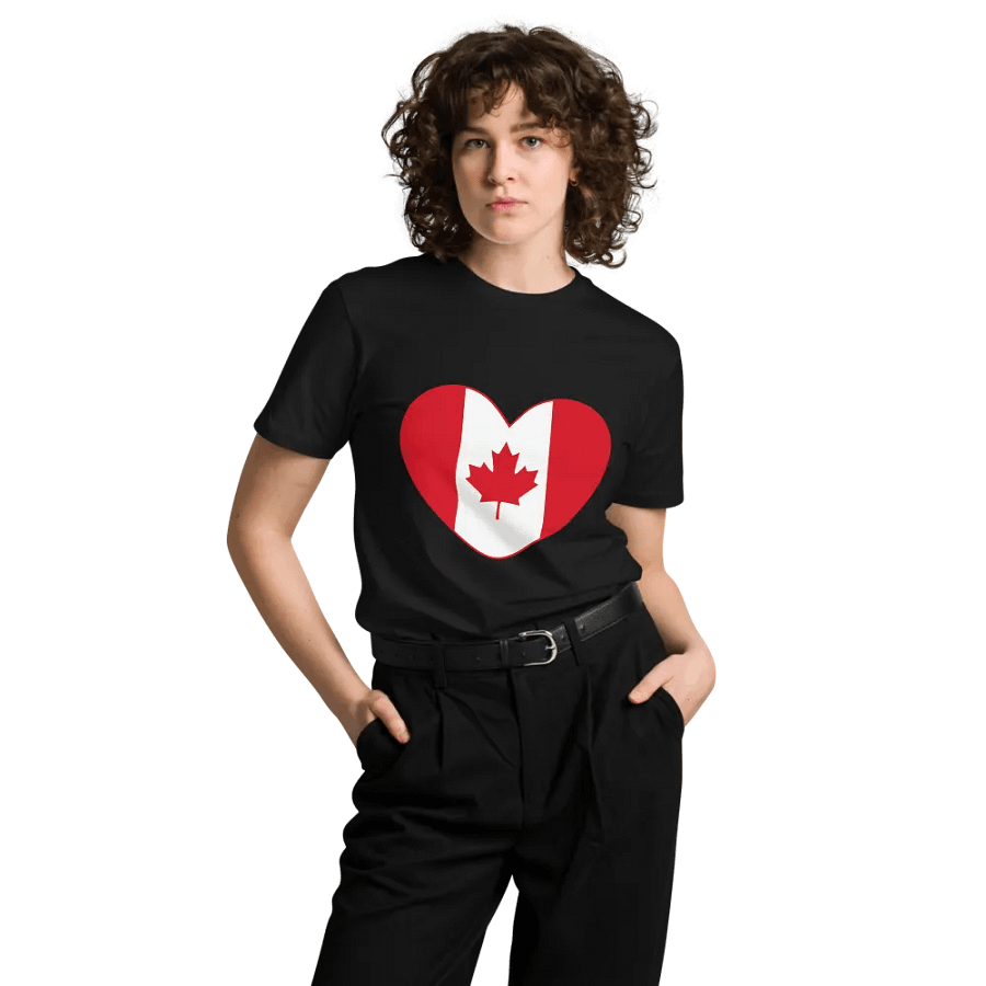 Canadian Flag Heart Unisex T-Shirt product image (12)