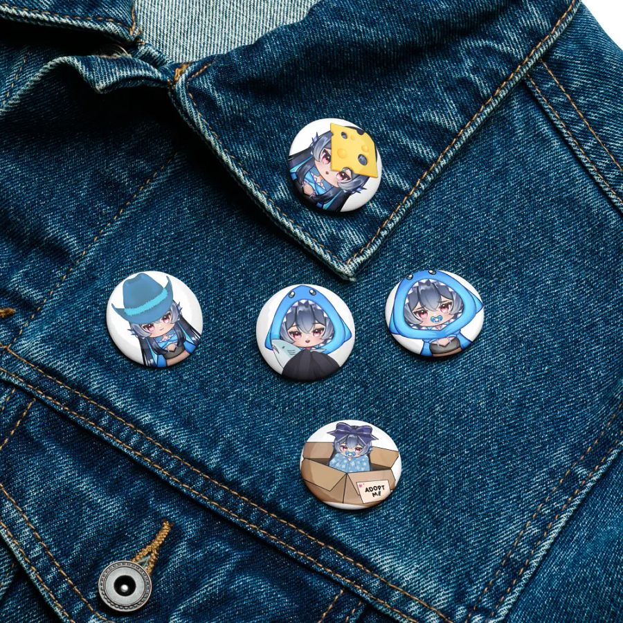 Chibi Button Pin Set (5) product image (16)