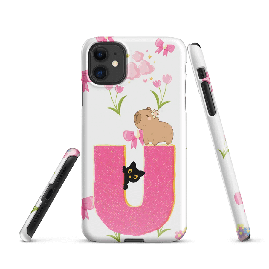 Whimsical U Cat Capybara Snap Case product image (1)
