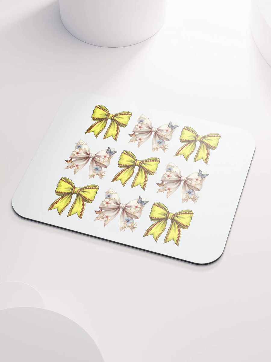 Spring Bows Softball Butterfly Garden Mouse Pad product image (3)