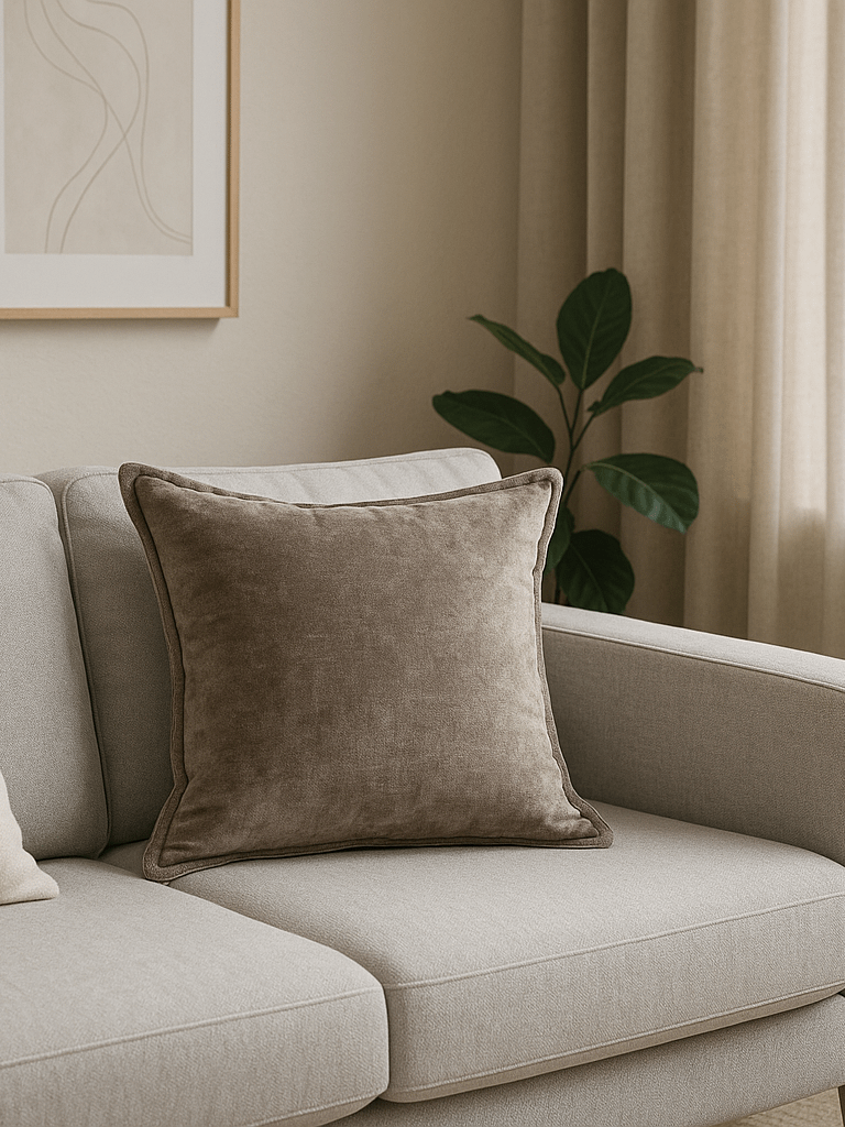 20" x 20" Decorative Crushed Velvet Throw Pillow Cover - Individual | Brown product image (4)