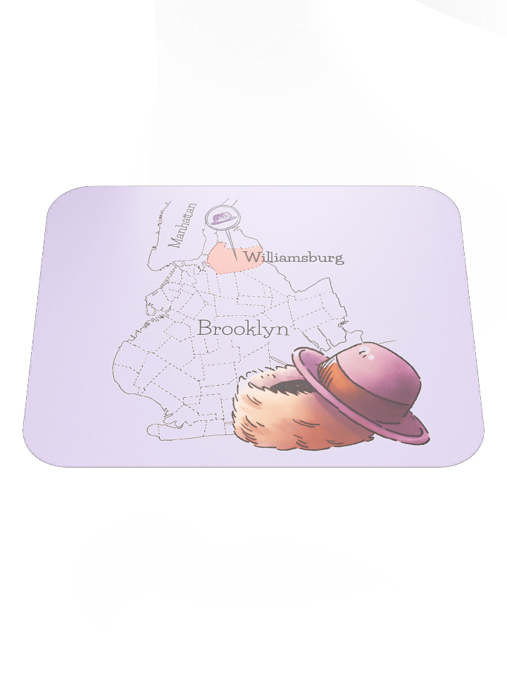 Hasidic Williamsburg Map Mouse Pad product image (1)
