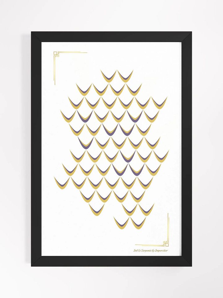 Sunburst Yellow Snake Scales Framed Art Print product image (1)