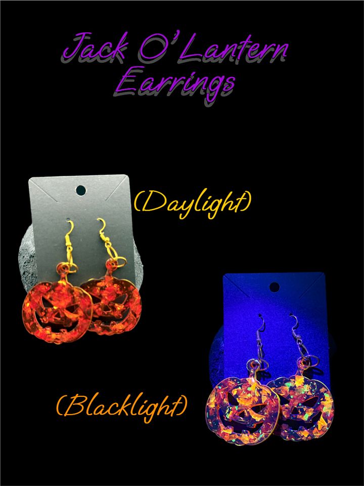 Resin Earings - Jackolantern's product image (2)