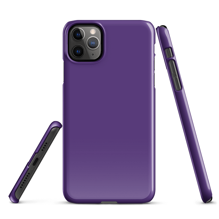 Indigo Violet Solid Color iPhone® Glossy Snap Case product image (3)