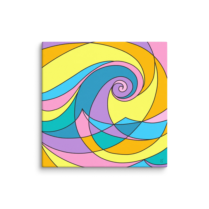 Spiral Spectrum Canvas - Abstract Square No. 4 product image (1)