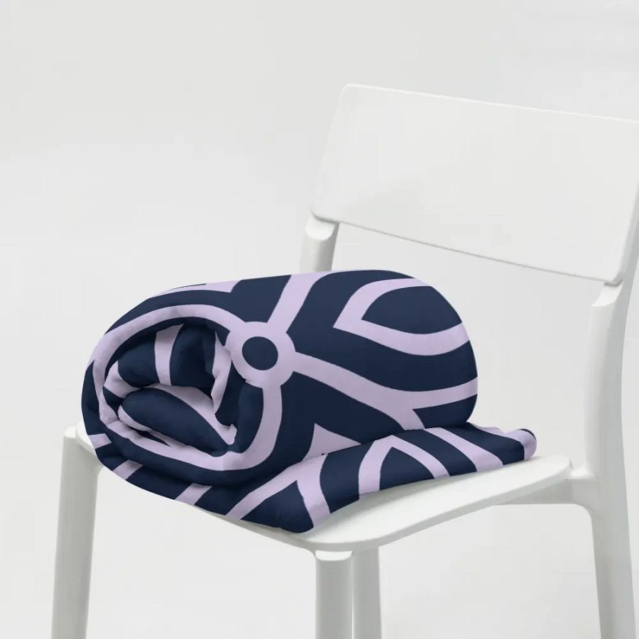 Navy Floral Intricate Blanket product image (8)