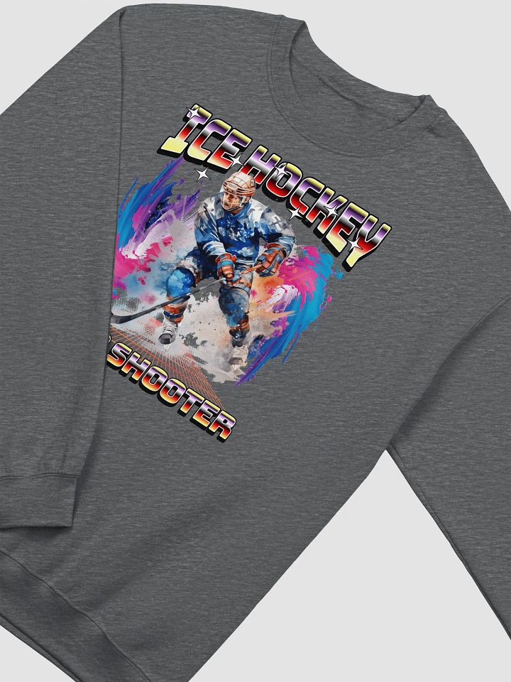 Ice Hockey Slap Shooter Vibrant Motion Sweatshirt product image (4)