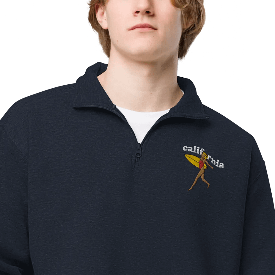 California Surfer Girl Left Side Embroidery Half Zip product image (9)