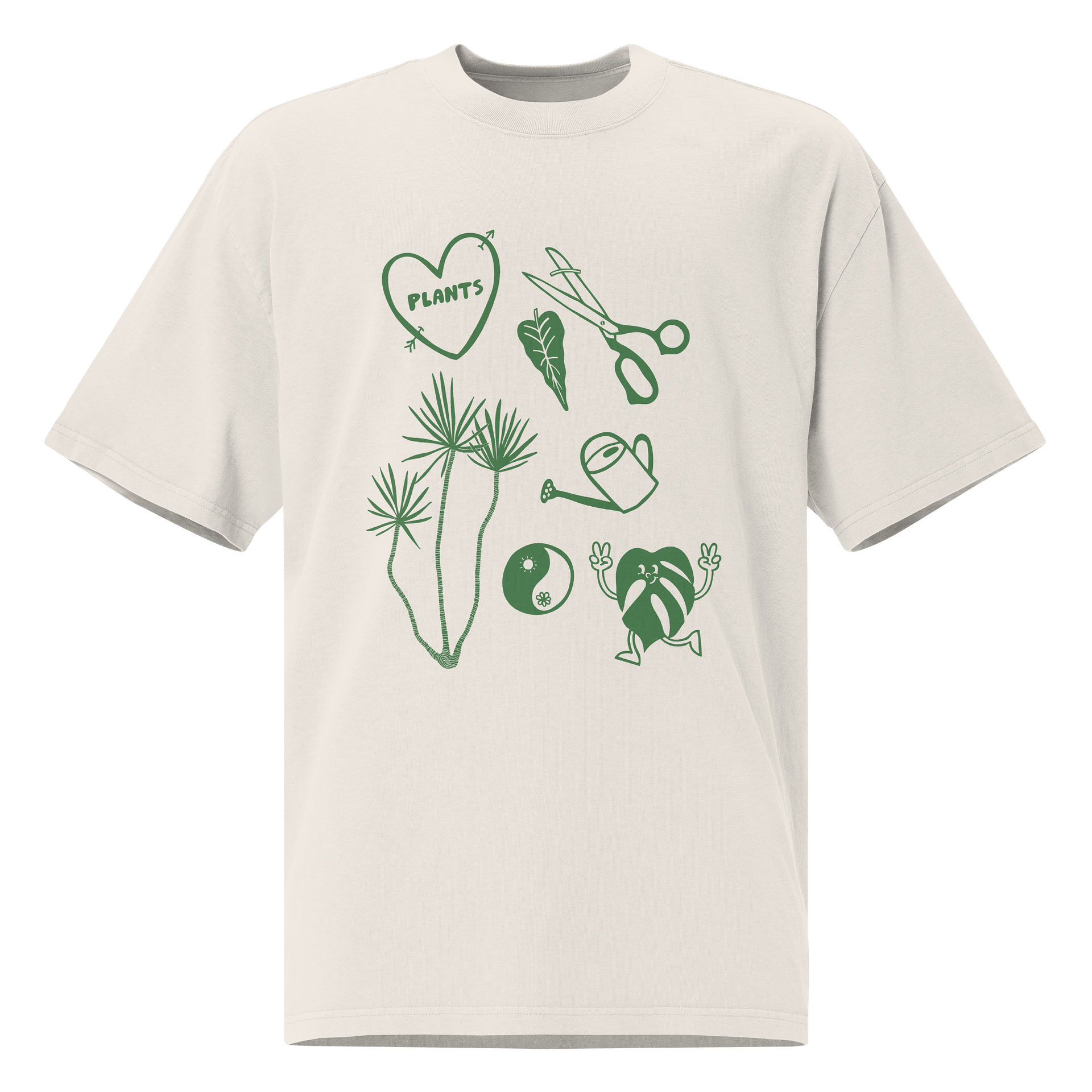 2025 PLANT DOODLES - Oversized Faded T-Shirt product image (1)