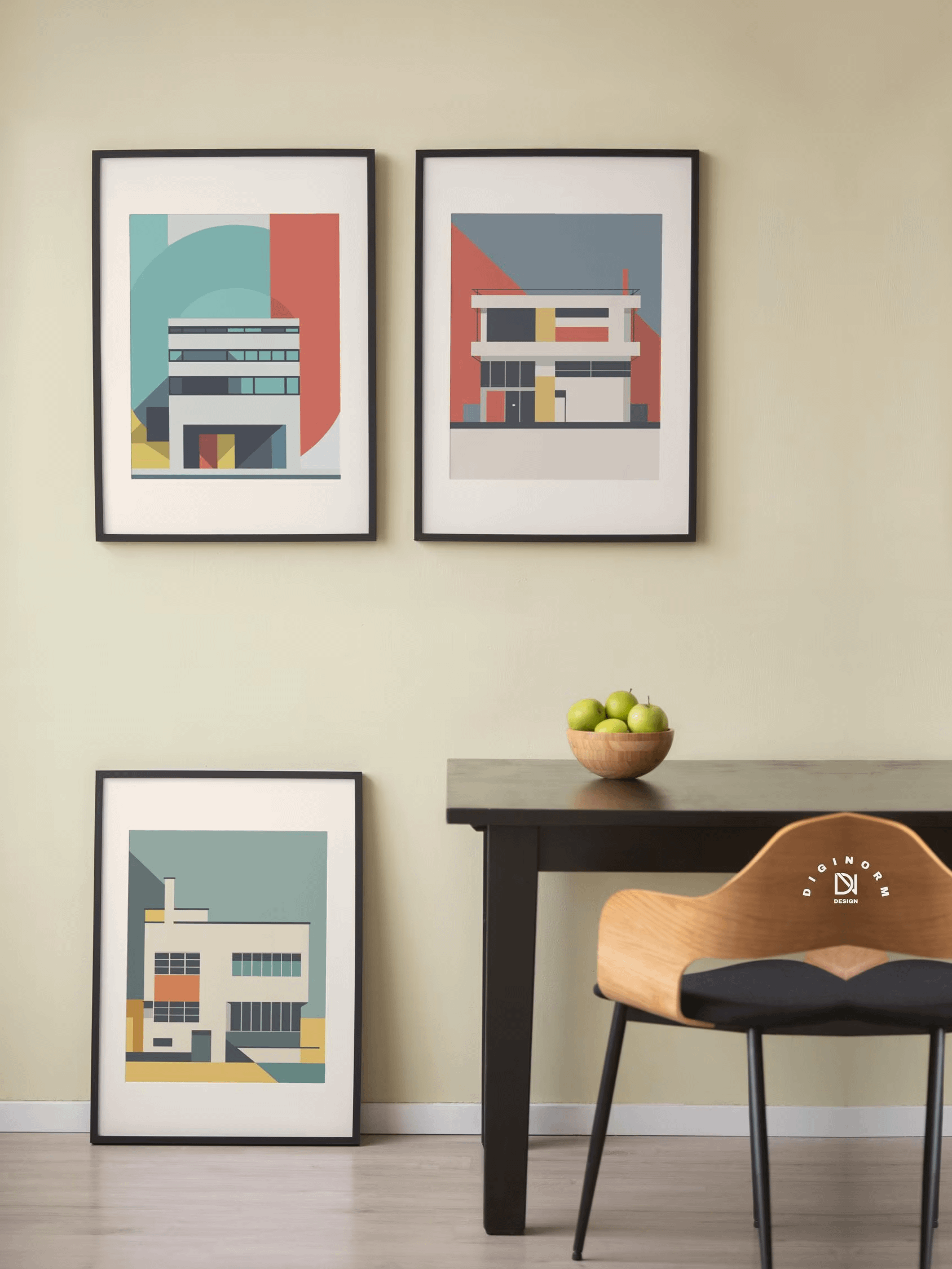 Bauhaus Set of 6 Poster Bauhaus Building Architectural Digital Download product image (7)